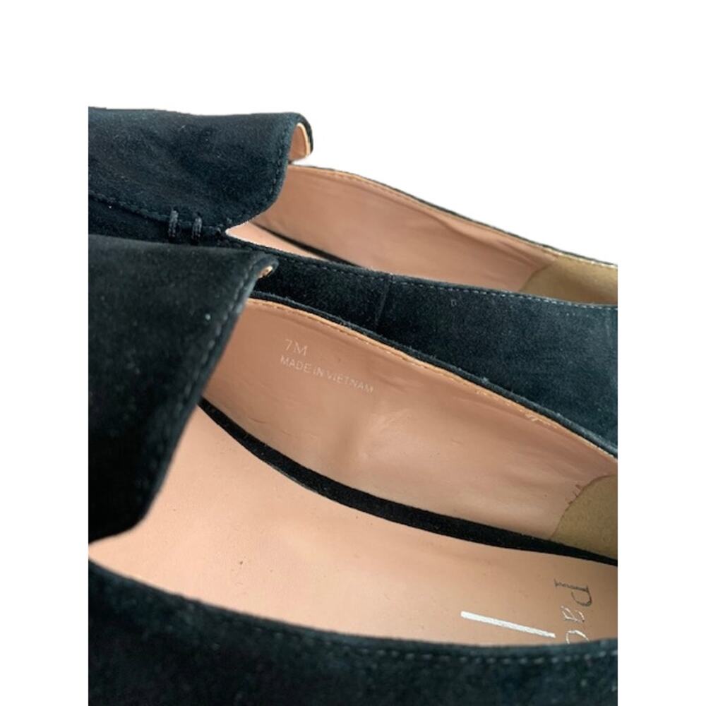 Paolo Black Suede Pointed Toe Loafers Flats Womens Size 7M Business Casual Chic - Picture 4 of 7